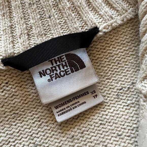 The North Face Crestview Full Zip Turtle Neck Cardigan Sweater Women XS Cream - Picture 7 of 7